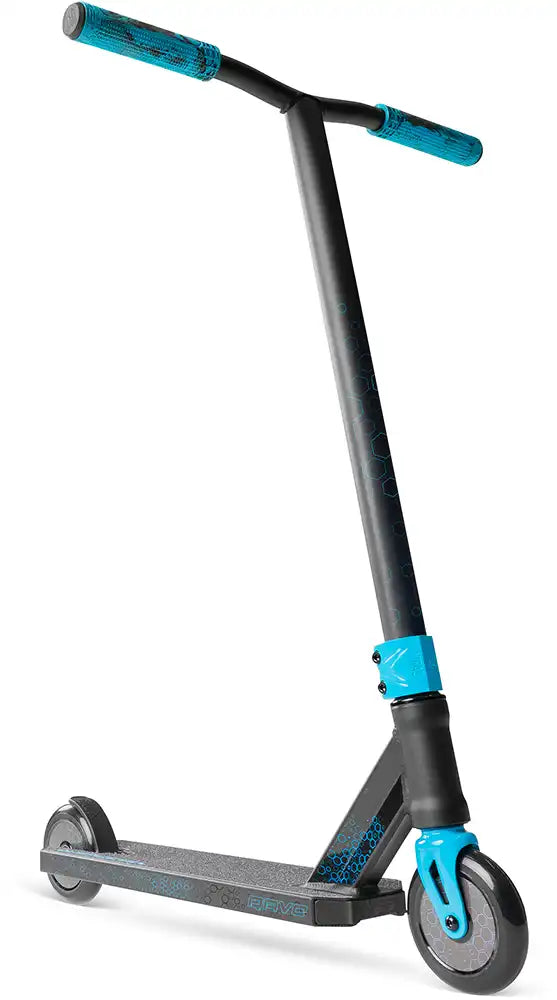 MGP Viral Rave scooter in vibrant colors with sleek deck and handlebars, designed for freestyle riding and tricks.