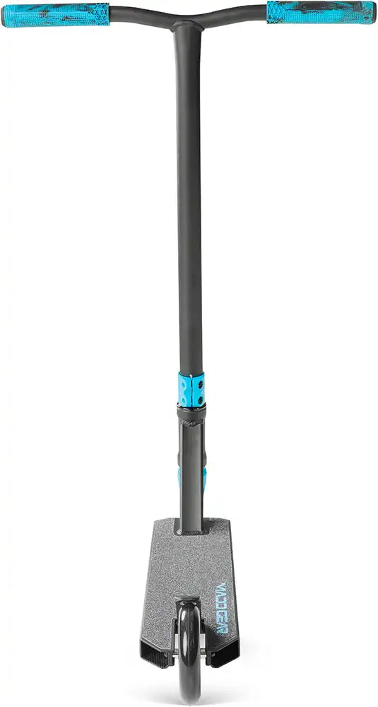 MGP Viral Rave scooter in vibrant colors with rear wheel and deck visible, designed for freestyle riding and tricks.