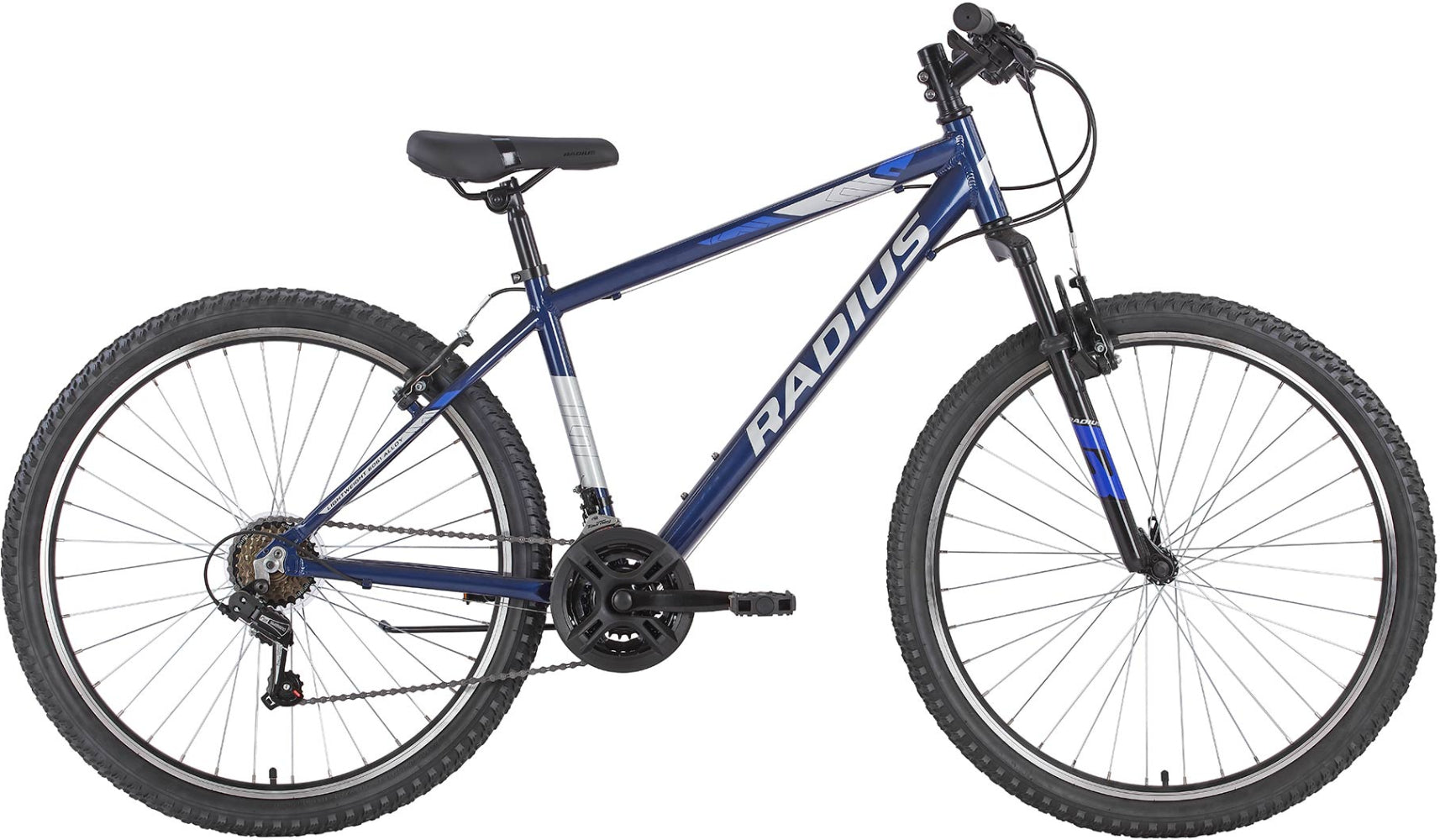 Red Radius Targa 10 hardtail mountain bike with 2025 model features, displayed on a neutral background.