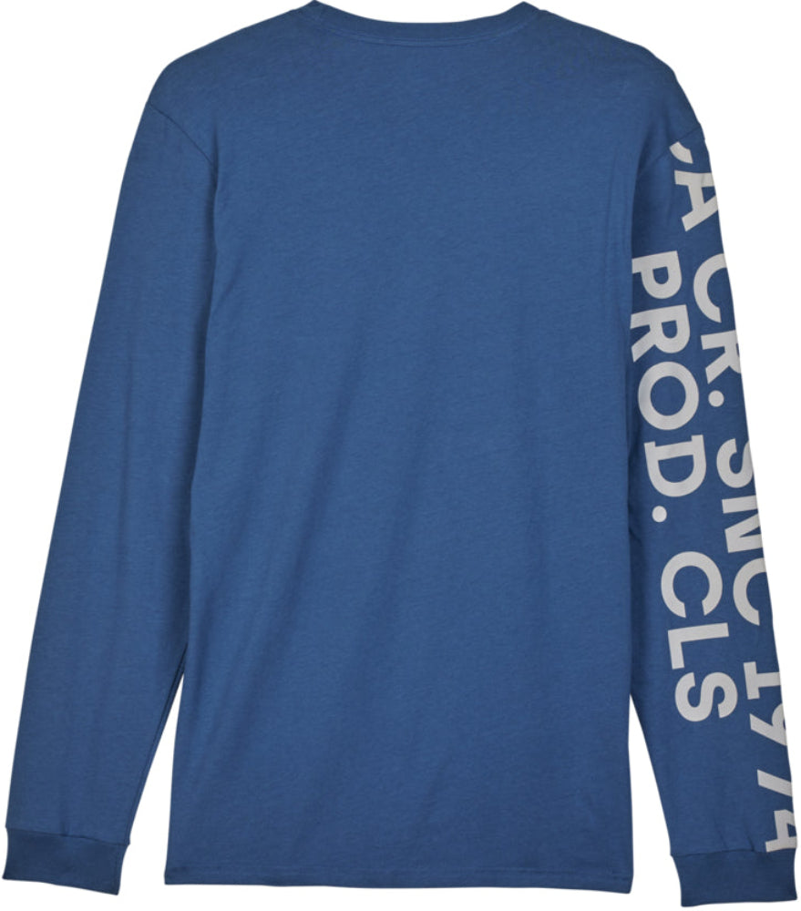 Fox Barge LS Premium men's T-shirt in black, featuring a classic fit and Fox logo on the chest, casual men's clothing.
