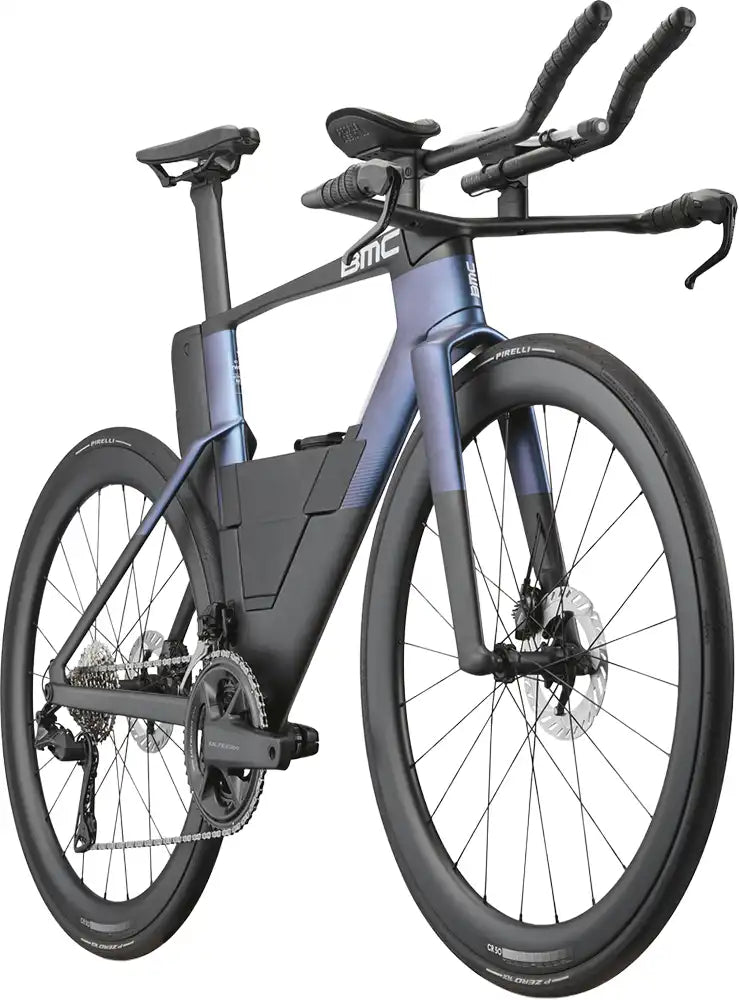 BMC Speedmachine 01 Two triathlon bike with aerodynamic frame and sleek design, ideal for competitive cycling events.