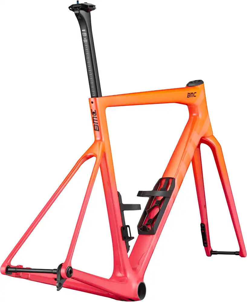 BMC 2027 Teammachine SLR 01 road bike frameset in sleek design, featuring lightweight carbon construction and aerodynamic tubing.