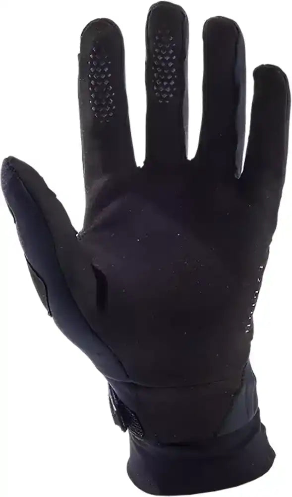 Fox Defend Thermo men's winter gloves, black and gray, showing insulated design and textured palm for grip.