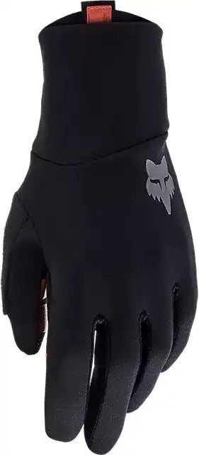 Fox Ranger Fire Lunar women's MTB gloves in black with padded palms and touchscreen fingertips, designed for mountain biking comfort.