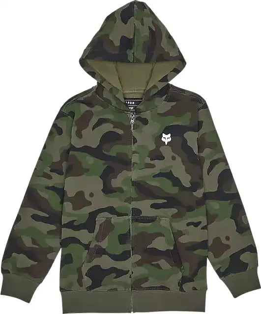 Fox Camo Fleece Zip Youth Hoodie - ABC Bikes