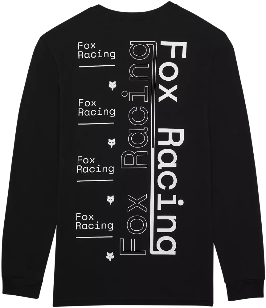 Fox Race Spec Premium LS men's T-shirt, black long sleeve shirt with Fox logo, casual athletic clothing for men