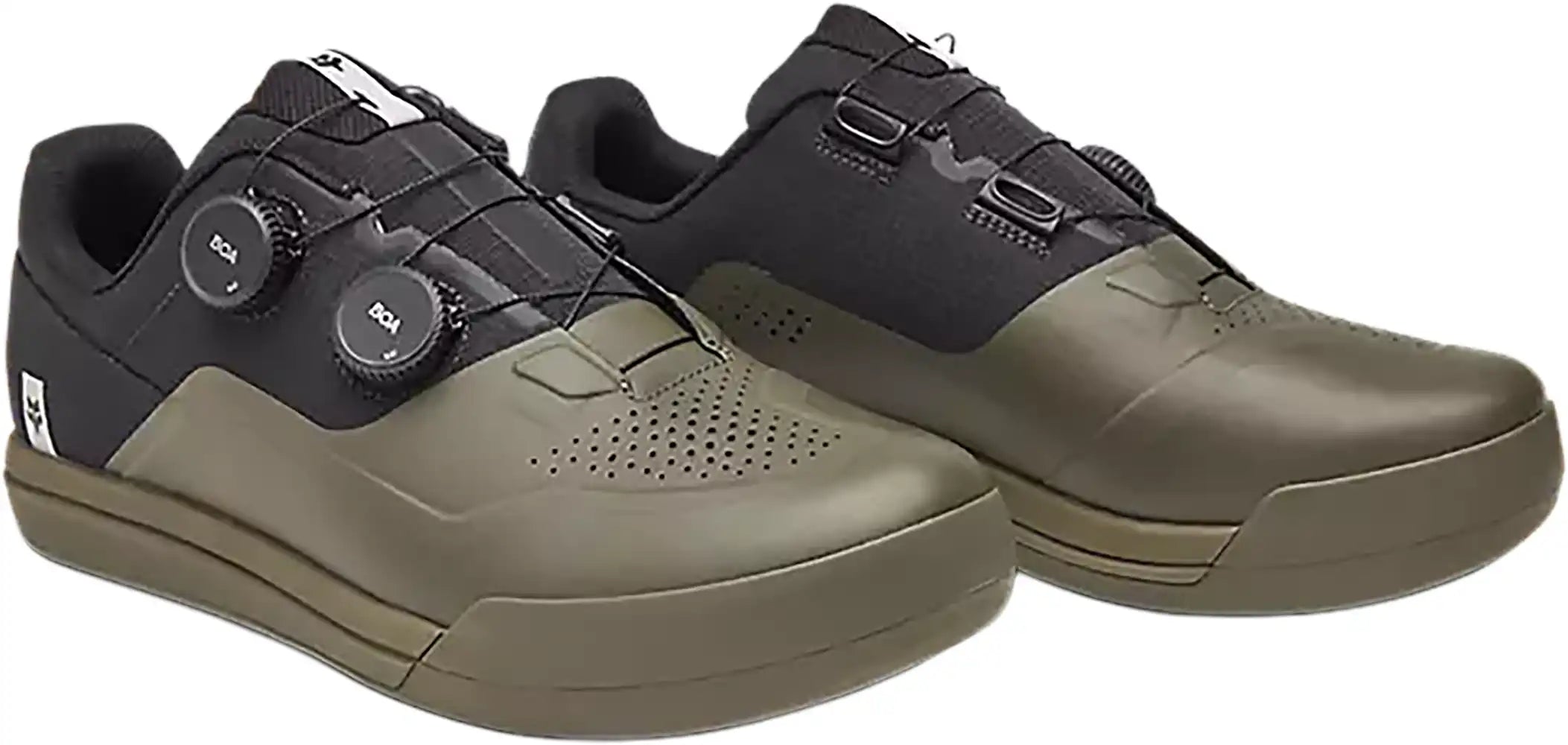 Fox Union BOA men's MTB shoes with black and gray design, featuring durable exterior and Boa dial closure for mountain biking.