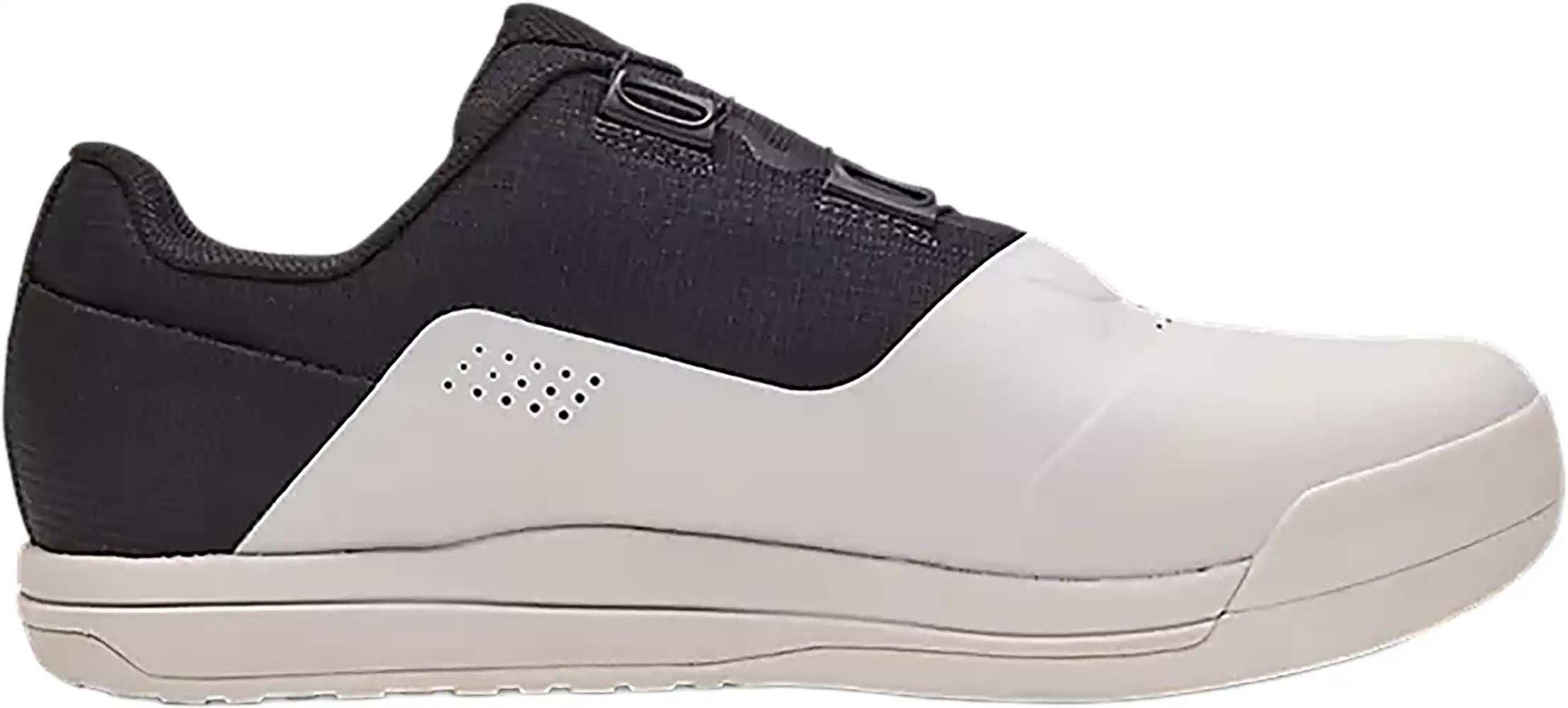 Fox Union BOA men's MTB shoes with black and gray design, featuring Boa lacing system and durable cycling shoe construction.
