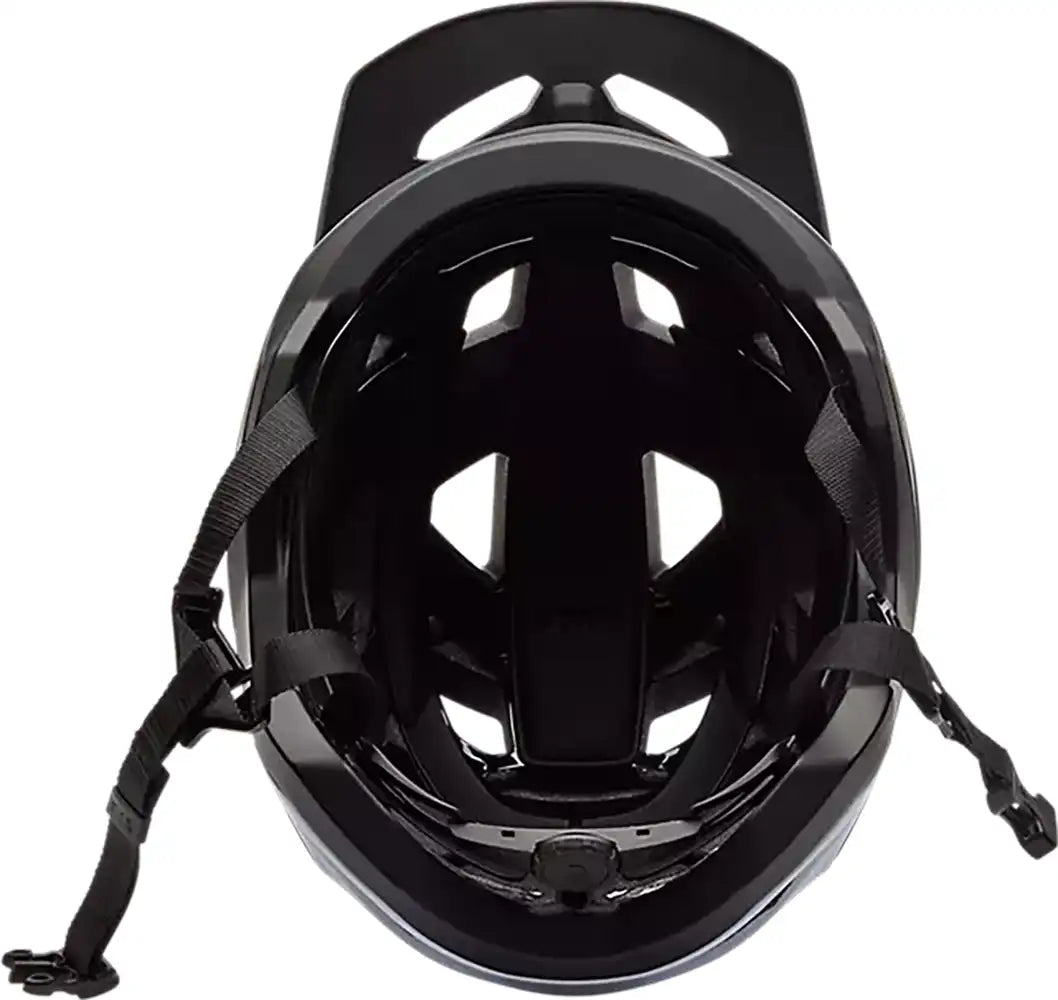 Fox Speedframe 5050 MIPS MTB helmet with adjustable straps and ventilation, shown from a side angle.