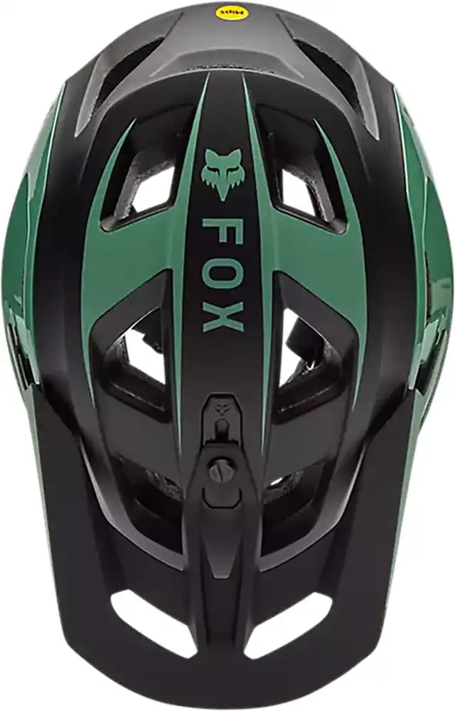 Fox Speedframe Pro DEFY MIPS mountain bike helmet with adjustable straps and ventilation, designed for off-road cycling safety.