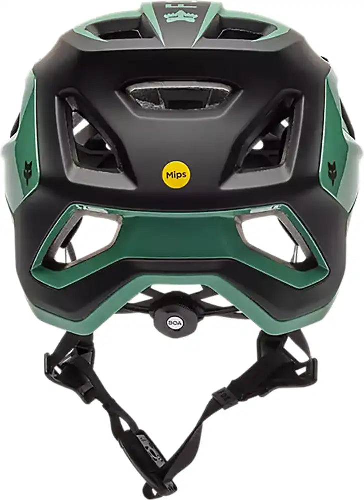 Fox Speedframe Pro DEFY MIPS MTB helmet with adjustable straps and ventilation, designed for mountain biking safety.