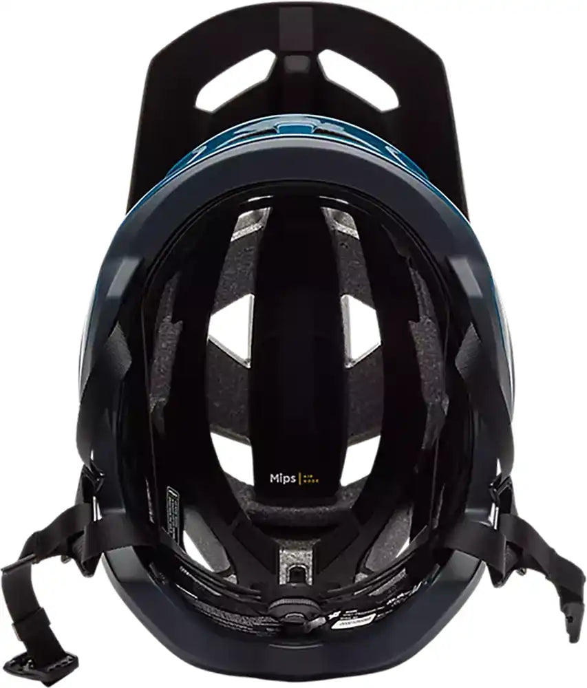 Fox Speedframe Pro DEFY MIPS mountain bike helmet with adjustable straps and ventilation, designed for safety and comfort.