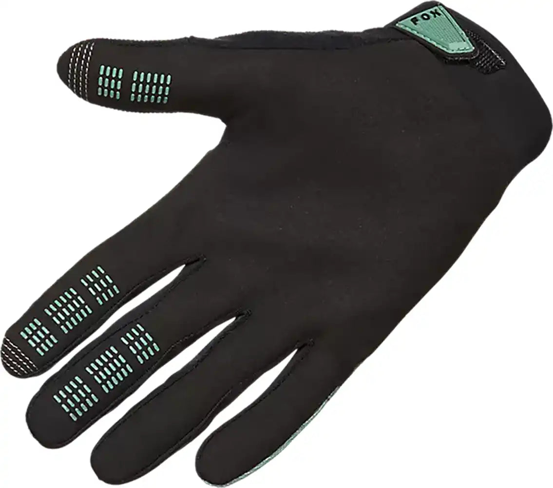 Fox Ranger FREQUENCY men's MTB gloves featuring durable fabric, reinforced palms, and adjustable wrist straps for cycling comfort.