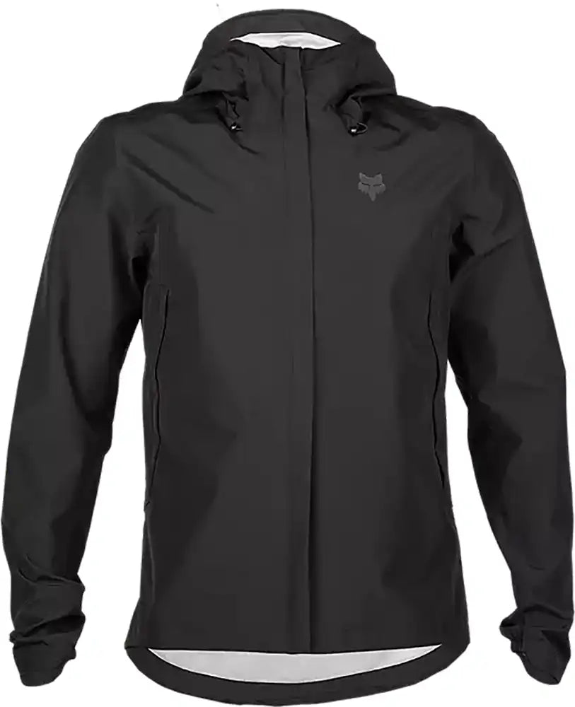 Fox Ranger 2.5L men's waterproof jacket displaying a lightweight, breathable outdoor clothing design with a hood and Fox branding.