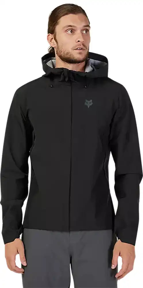 Men's Fox Ranger 2.5L waterproof jacket, lightweight outdoor clothing with hood and zippered pockets, designed for active wear.