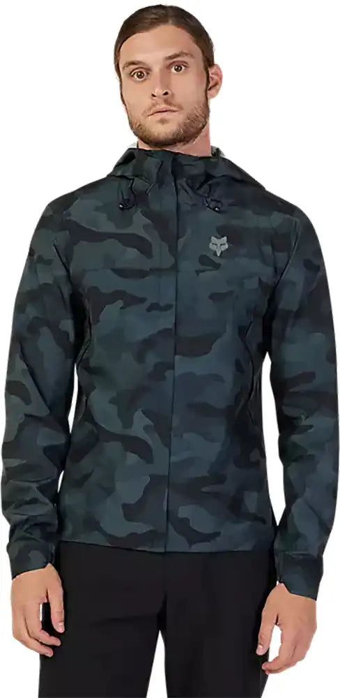 Men's Fox Ranger 2.5L waterproof jacket, outdoor clothing with hood, designed for rain protection and active wear.