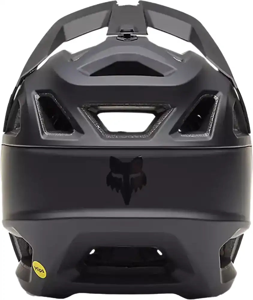 Fox Proframe MIPS youth full face helmet with adjustable straps and ventilation for safe mountain biking.