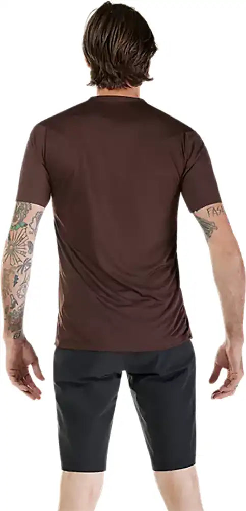 Fox Flexair Pro SS men's MTB jersey displayed in a vibrant color, featuring lightweight, breathable fabric for mountain biking.