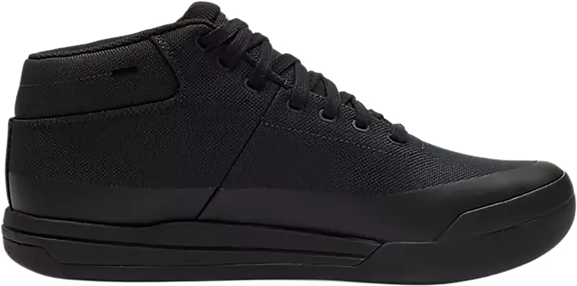 Fox Union Canvas Mid Men's Platform MTB Shoes showing sturdy canvas upper, mid-rise design, and rugged sole for mountain biking.