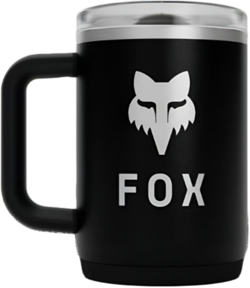 Fox Camelbak Thrive Chug Stainless Mug, a durable stainless steel drink accessory with a secure lid and ergonomic design.
