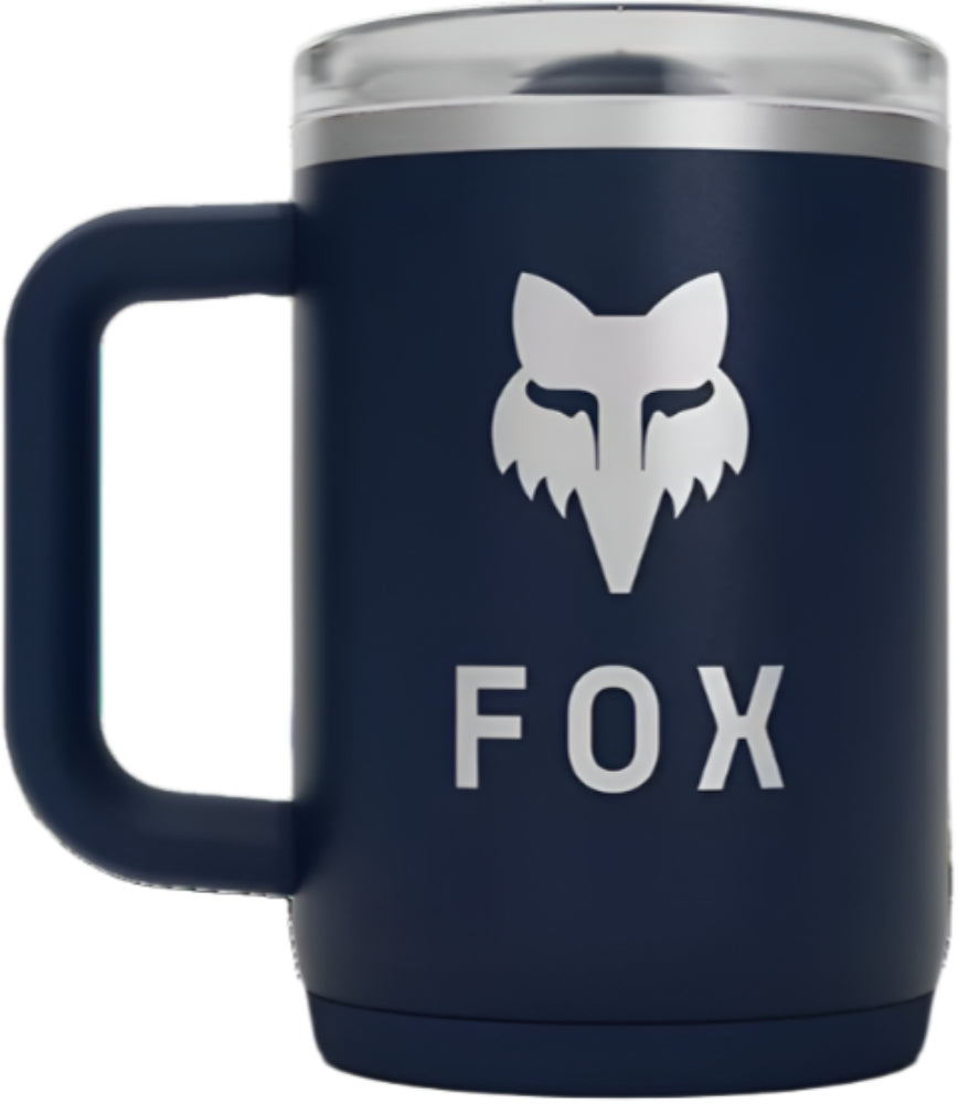 Fox Camelbak Thrive Chug stainless steel mug, durable accessories for hot and cold beverages, featuring a sleek design and secure lid.