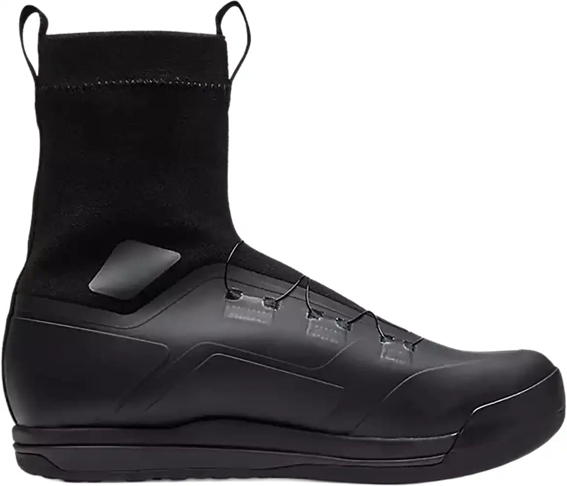 Fox Union All Weather men's MTB shoes shown in black with rugged soles and secure lacing system for mountain biking.