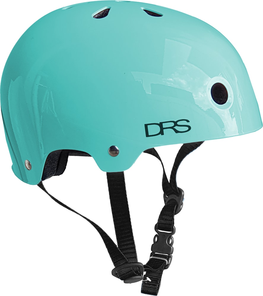 DRS BMX helmet with adjustable straps and ventilation, designed for safety and style in cycling sports.