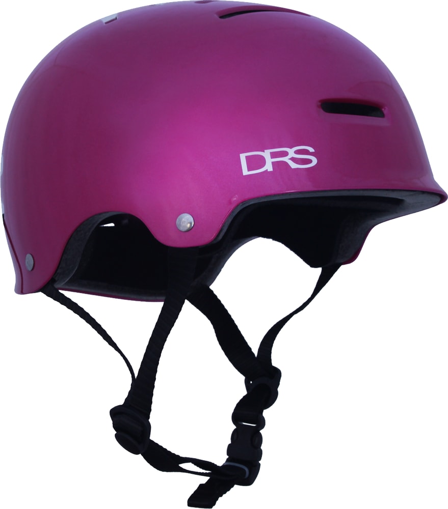 DRS BMX helmet in black with adjustable straps and ventilation for safety and comfort during cycling.