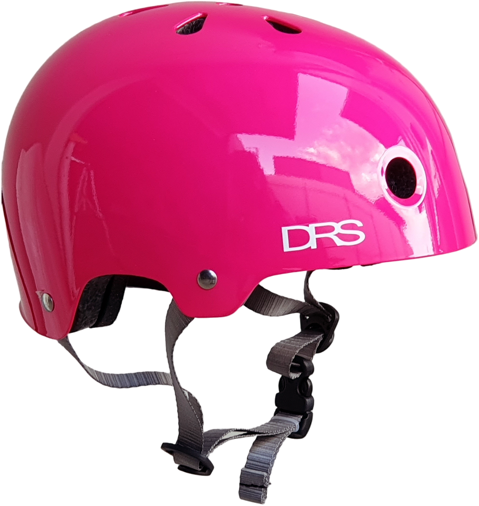 DRS BMX helmet with adjustable straps and ventilation, designed for safe cycling and stunt riding.