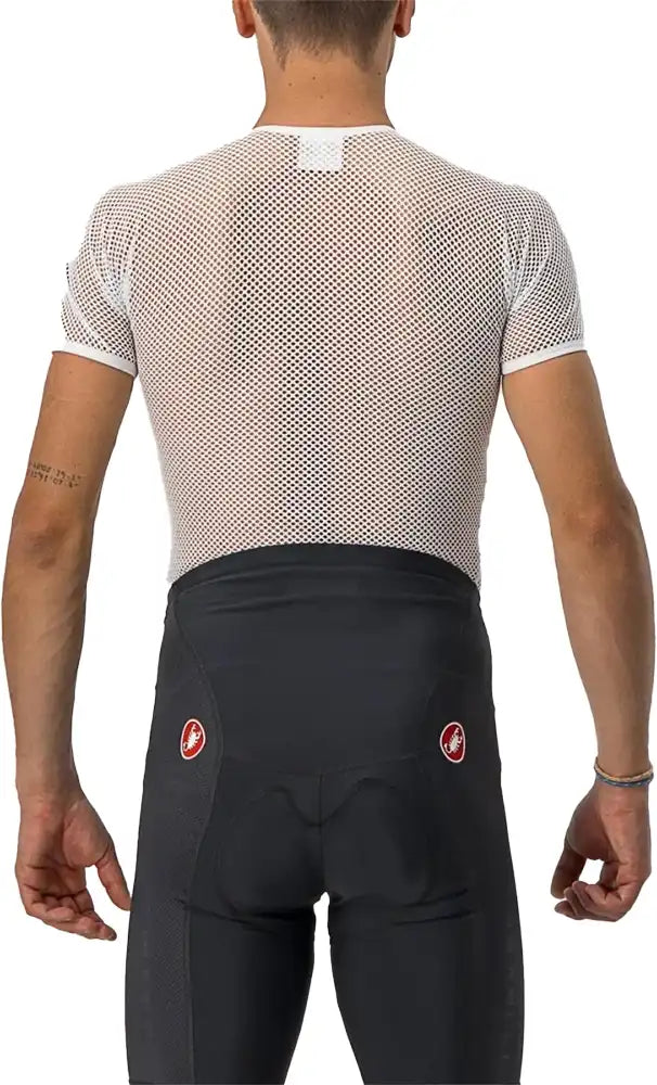 Castelli Core Mesh 3 SS men's baselayer shirt in black, featuring lightweight mesh fabric and short sleeves for athletic wear.