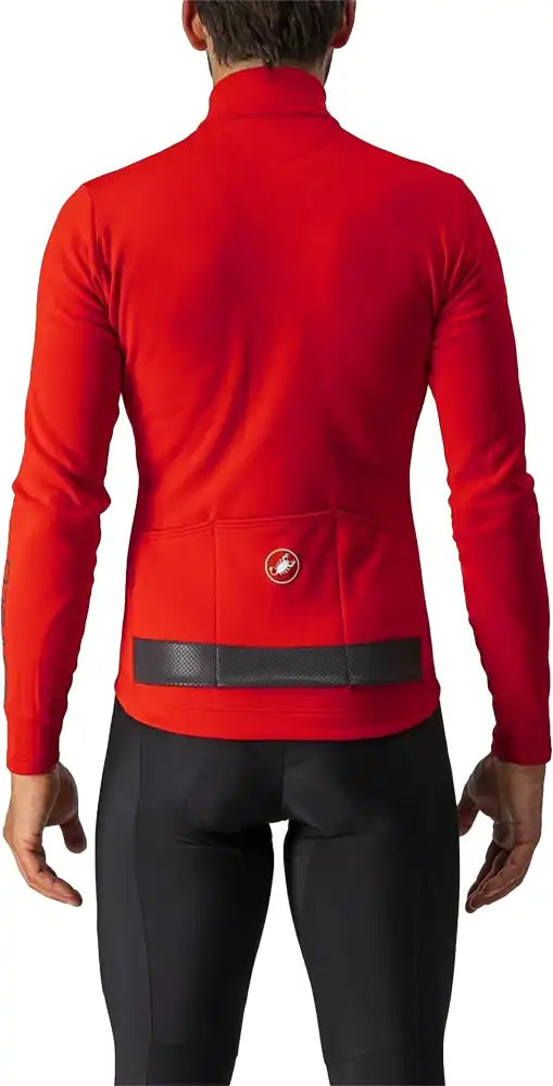 Castelli Puro 3 LS men's cycling jersey in black, long-sleeve, lightweight fabric, featuring subtle logo details.