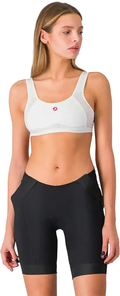 Castelli Rosso Corsa bra, stylish and comfortable clothing item with a sleek design, shown in a close-up image.