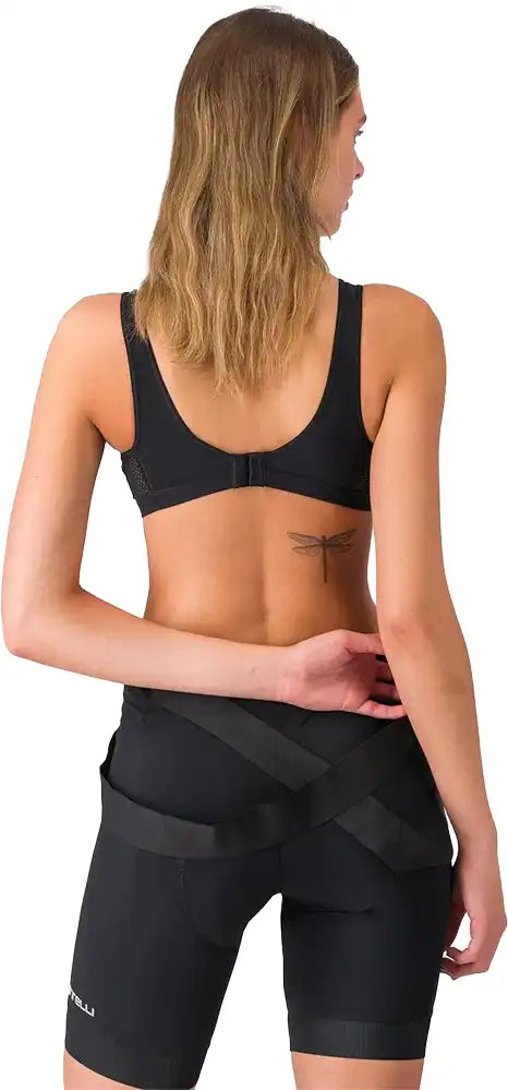 Castelli Rosso Corsa bra, stylish and comfortable clothing with a sleek design, shown in a close-up image.