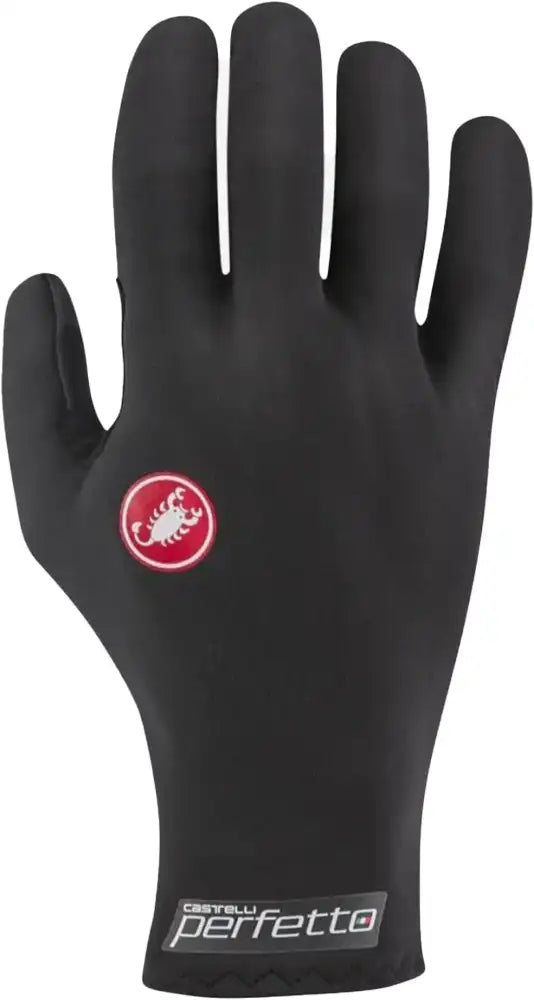 Castelli Perfetto RoS men's winter gloves, black, insulated cycling gloves with reflective accents for cold weather riding.
