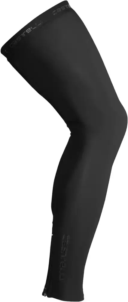 Castelli Thermoflex 2 leg warmers in black, stretchy cycling clothing designed for warmth and comfort during chilly rides.