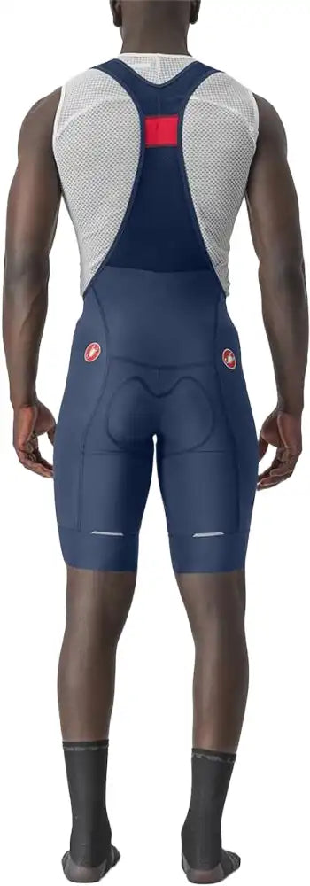 Castelli Competizione men's bib knicks in black, featuring padded chamois and breathable fabric for cycling comfort.