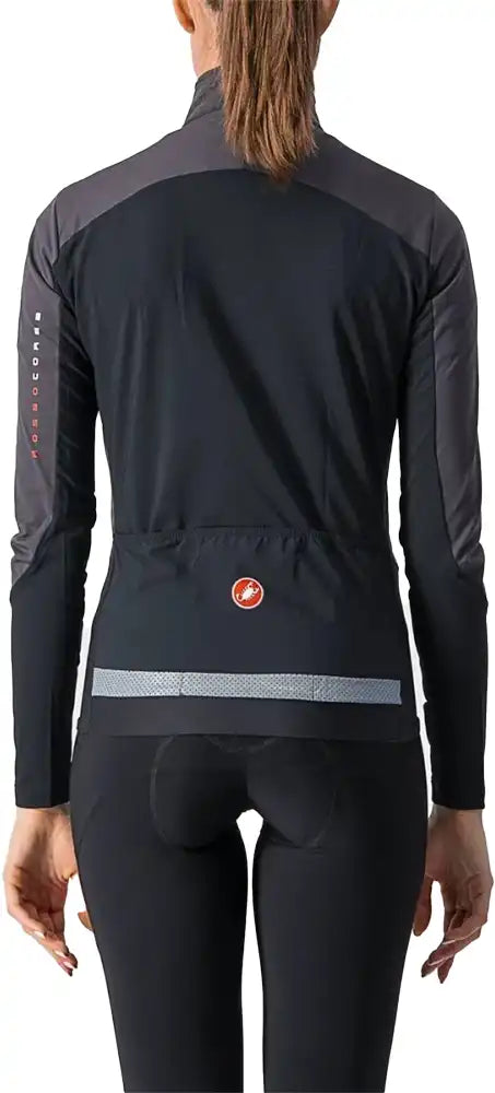 Castelli Beta RoS women's jacket, lightweight cycling clothing with a fitted design and breathable fabric, shown in a vibrant color.