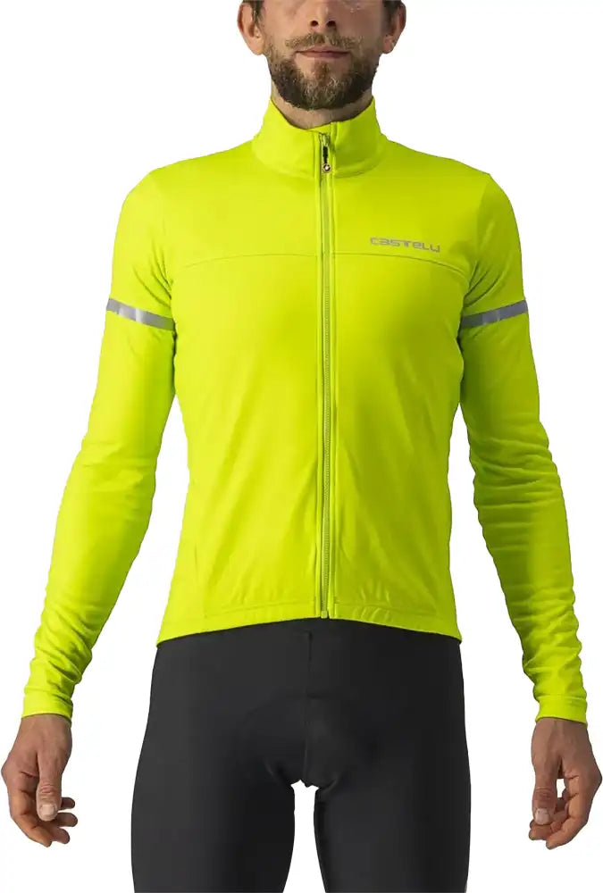 Castelli Fondo 2 LS men's cycling jersey in black, long sleeves, made of breathable performance fabric.