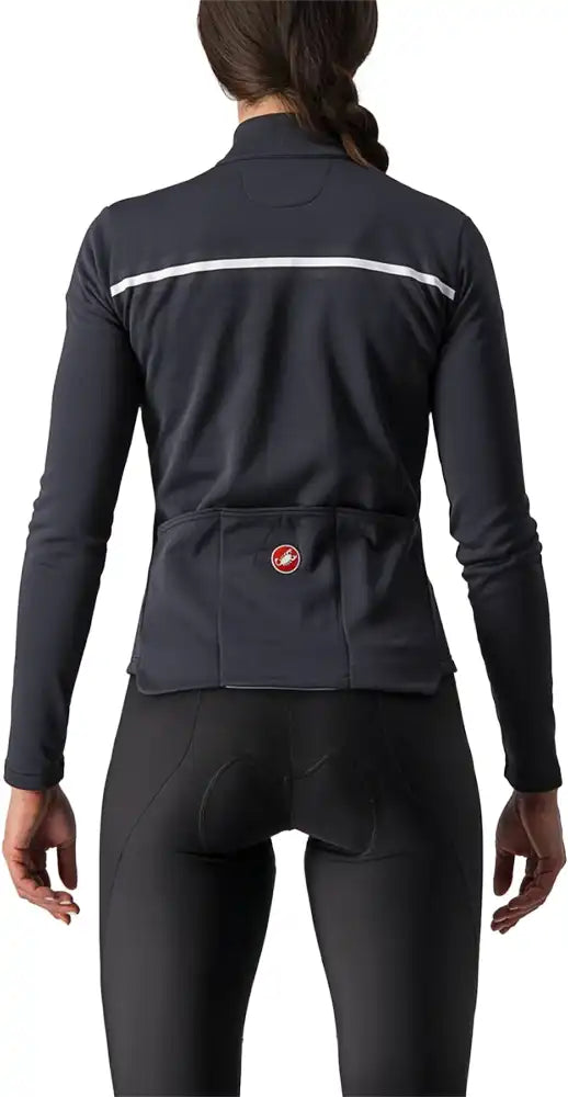 Castelli Sinergia 2 LS women's cycling jersey in light blue, long sleeves, fitted design, made for comfort and performance.