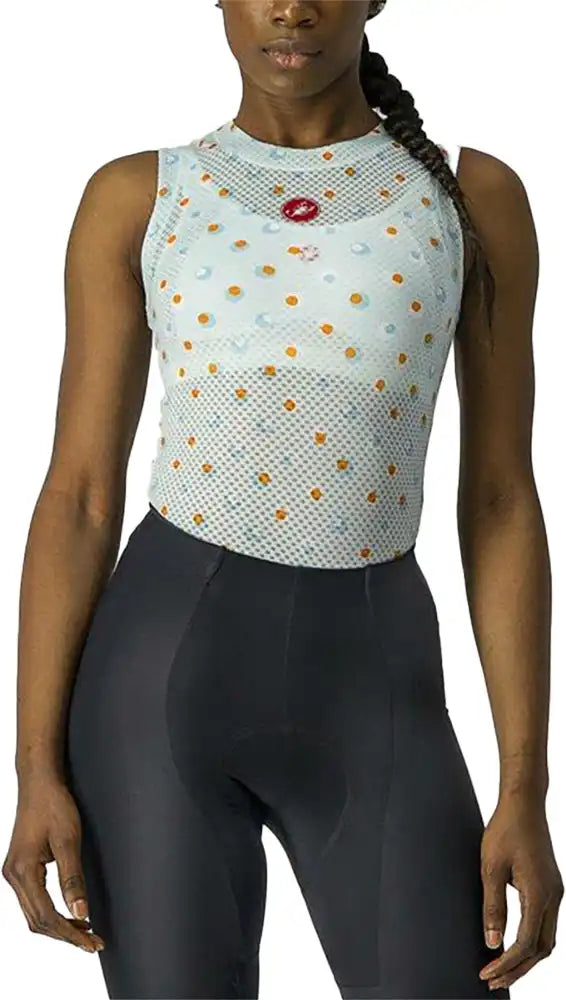 Castelli Pro Mesh 3 SL women's baselayer in black, lightweight cycling clothing with breathable mesh fabric.