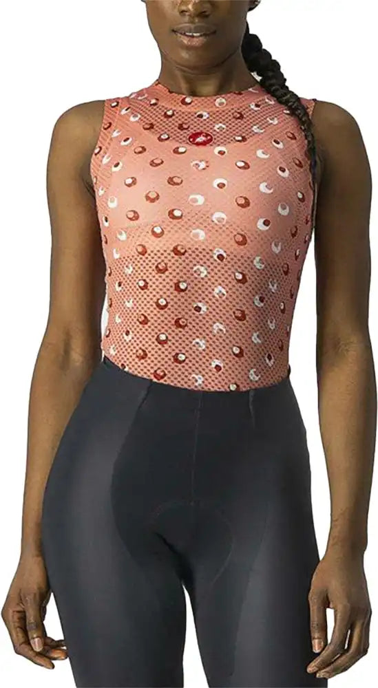 Castelli Pro Mesh 3 SL women's baselayer, lightweight breathable clothing with mesh fabric for moisture-wicking comfort.