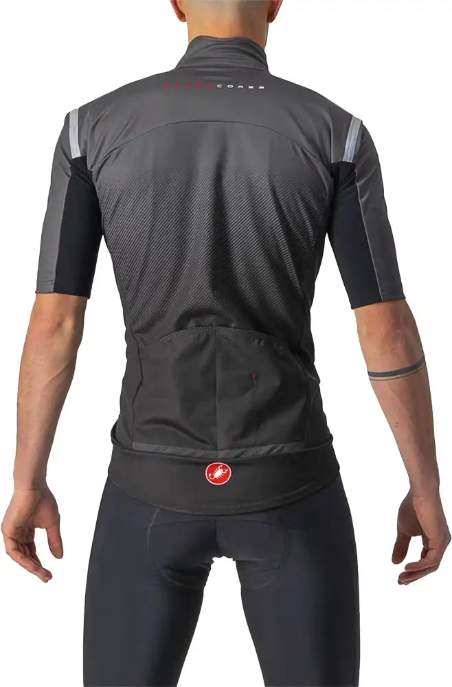 Castelli Gabba RoS Special Edition men's cycling jacket in black with logos, designed for weather protection and performance.