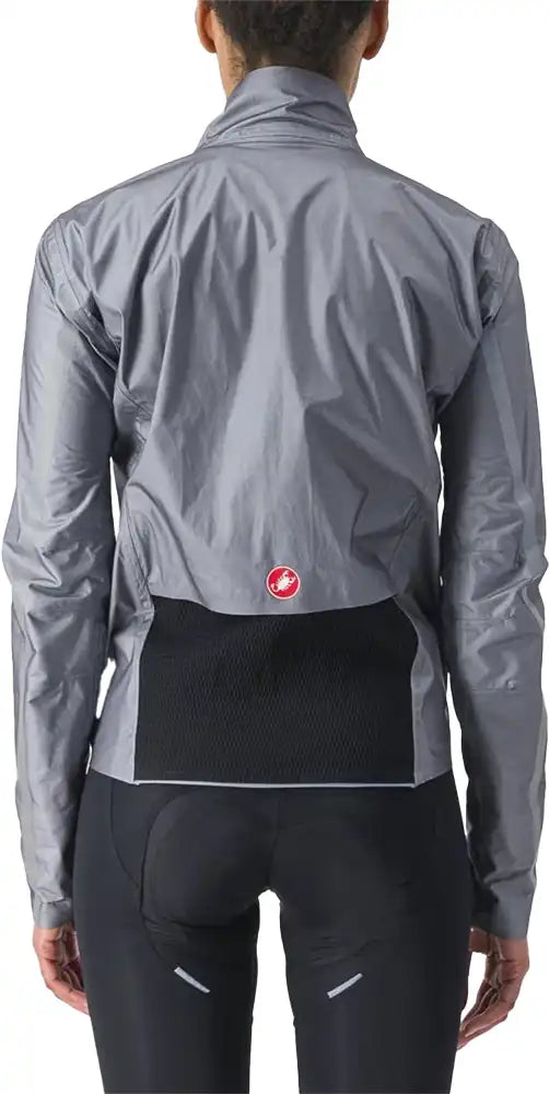 Castelli Tempesta Lite women's waterproof jacket, lightweight clothing with a hood, designed for outdoor rain protection.