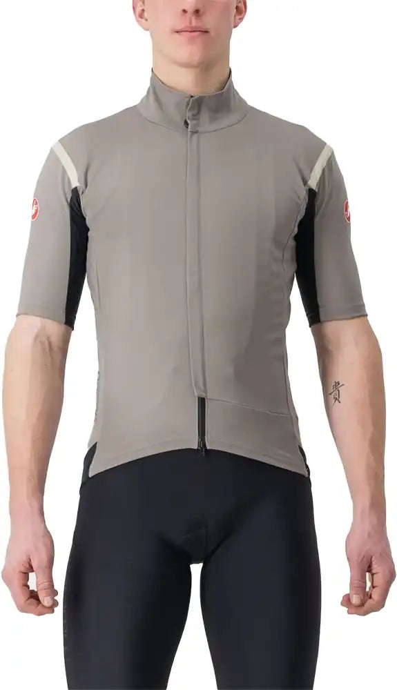 Castelli Gabba RoS 2 men's cycling jacket in black, lightweight and weather-resistant, with front zipper and reflective details