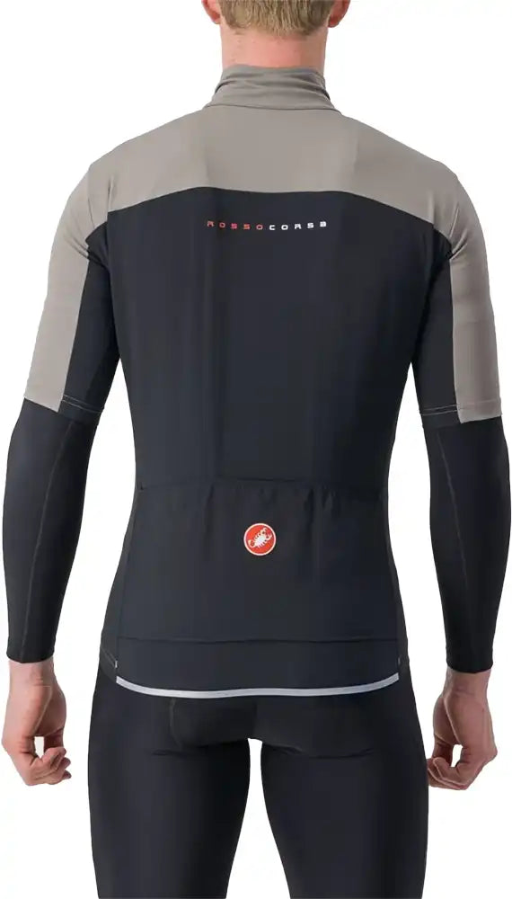 Castelli Perfetto RoS 2 SS men's wind jersey showing lightweight fabric, logo, and fitted design for cycling performance.