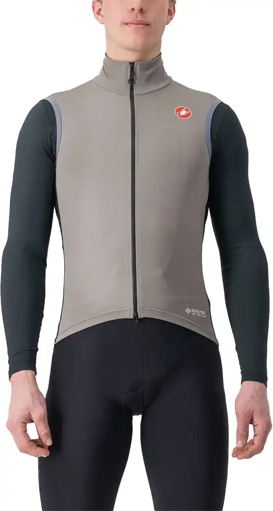 Castelli Perfetto RoS 2 SS men's vest showing lightweight, aerodynamic cycling apparel with a zip front and snug fit.