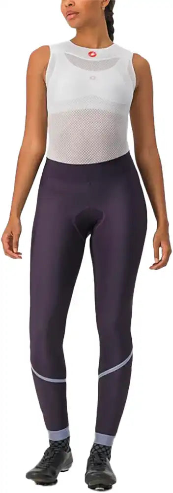 Castelli Velocissima Thermal Women's Tights in black, designed for cycling, featuring a snug fit and thermal fabric for cold weather.