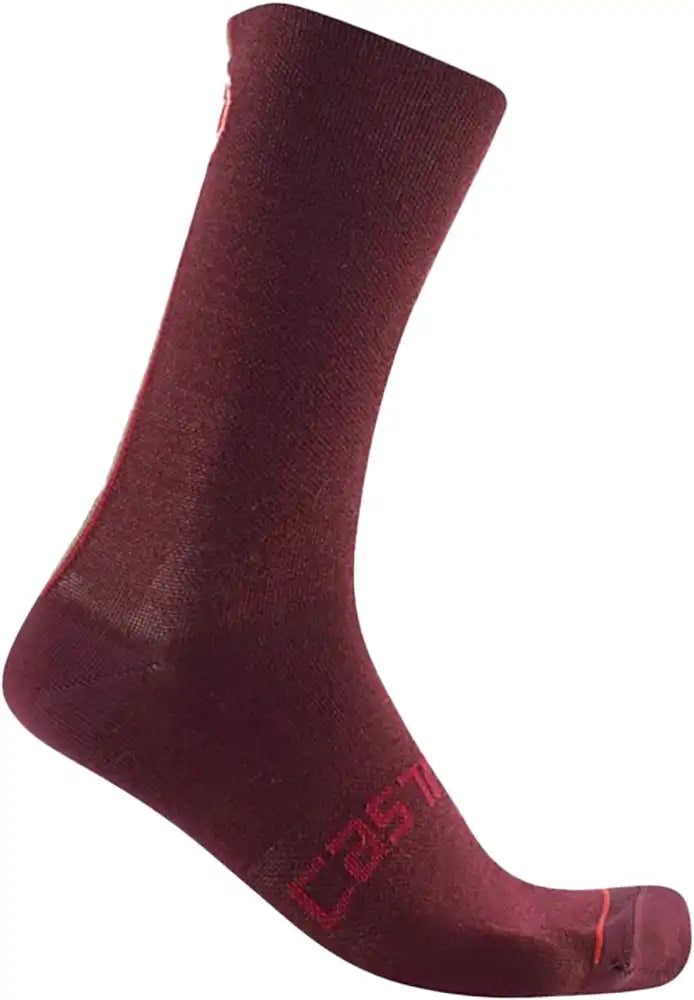Castelli Racing Stripe 18 men's winter socks featuring bold racing stripe design and warm, durable fabric for cold weather.