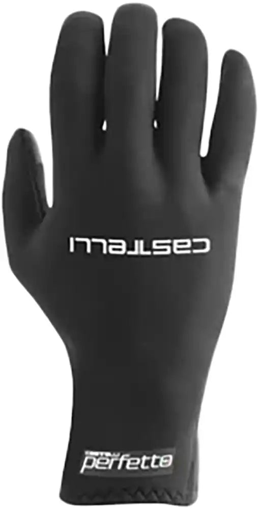 Castelli Perfetto Max men's winter gloves, black cycling gloves with insulation and grip for cold weather riding.