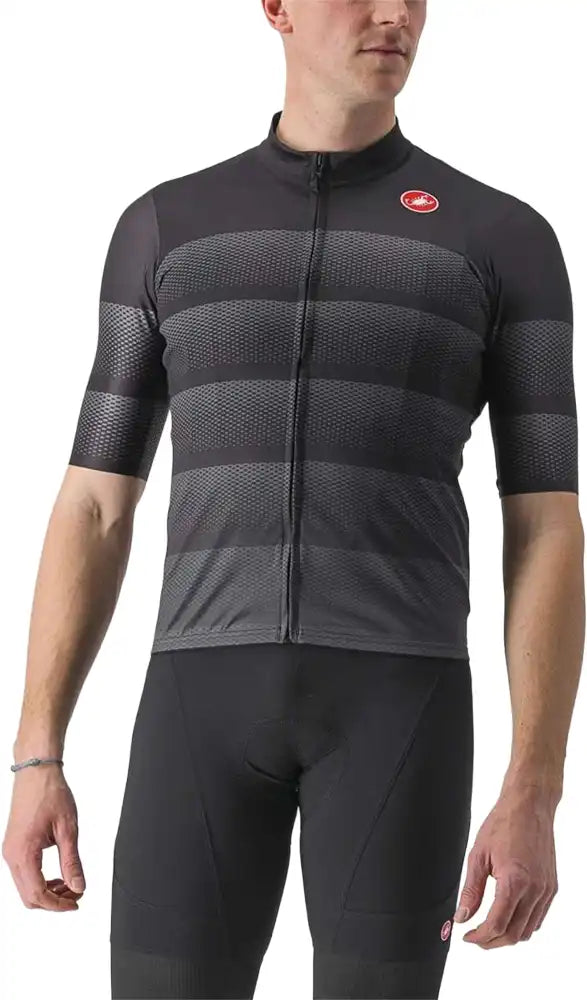 Castelli Livelli SS men's cycling jersey in white with blue accents, featuring a sleek design and breathable fabric.